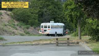 BC Canada Kaoham Shuttle Train School bus on rails from Lillooet to Seton Portage  4th June 2024 [upl. by Mauri]