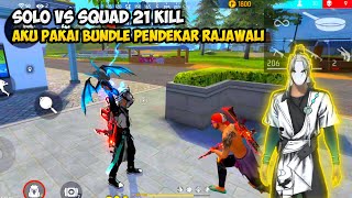 SOLO VS SQUAD  PAKAI BUNDLE PENDEKAR RAJAWALI  PARAFAL ON FIRE  FREE FIRE [upl. by Helfand]