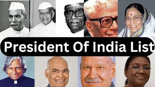 India President List 19472024  President India  India President  President of India List [upl. by Anehsak]