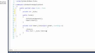 Windows Forms Timers C NET [upl. by Volkan111]