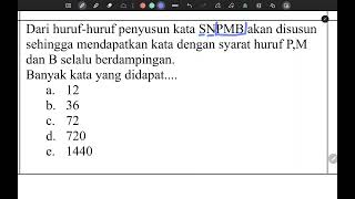 Bocoran Real PK UTBK 2024  Menyusun kata dengan syarat dan ketentuan harus selalu berdampingan [upl. by Gurtner]