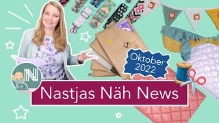 Nastjas Näh News Oktober 2022 – Steppstoffe Teddy und Adventskalender [upl. by Rosena]