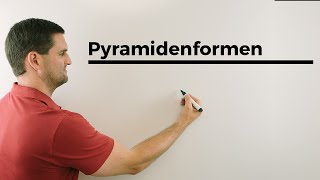 Pyramidenformen Volumen Oberfläche Grundfläche Mantel Körper Mathe by Daniel Jung [upl. by Myke533]