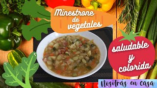 Minestrone De Vegetales Fácil Saludable y Colorido [upl. by Nyleak]