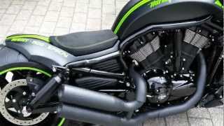 Harley Davidson Night Rod Special 2012 with 280 rear wheel Airride quot GREENquot [upl. by Yznyl]