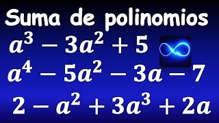 77 Suma de polinomios con exponentes MUY FÁCIL [upl. by Stoops]