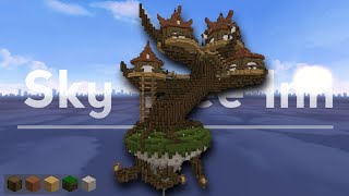 SpeedBuild  Sky Tree Inn Bg SkyBlock [upl. by Ennairej995]