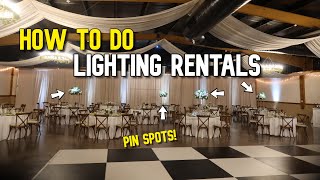 DJ Tips  Wedding Lighting Design Rentals Pin Spots and Uplighting [upl. by O'Conner]