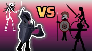 Stick War 3 Campaign Unit Marrowkais Guardian JuggerKnight Berserks VS Order Empire Traitors [upl. by Noella]