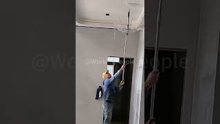 Ceiling painting process Good tools and machinery can quickly improve work efficiency [upl. by Drolyag]