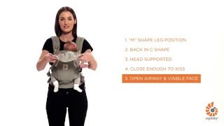 Ergobaby Adapt Carrier  Front Carry parallel H straps [upl. by Aynor]