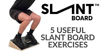 5 USEFUL SLANT BOARD EXERCISES  KNEE amp ANKLE REHAB STRENGTH AND CONDITIONING [upl. by Yticilef]