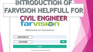 FARVISION ERP SOFTWARE HELP FULL FOR CIVIL Engineer BILLING EngineerConstruction 🏗️ [upl. by Polish]