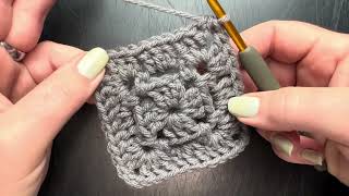 How to Crochet a Modern Granny Square  Easy Crochet [upl. by Haleehs]