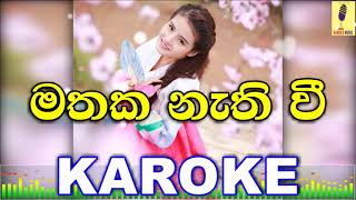 Mathaka Nathi Wee Gihin  Shehan Perera Karoke Without Voice [upl. by Airaet]