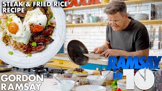 Gordon Ramsay Cooks up Steak Fried rice and Fried Eggs in Under 10 Minutes [upl. by Reagan]