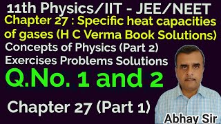 Concepts of Physics HC Verma book2 exercises Problems1 amp2solutions part1chapter27 11thPhysicsJEE [upl. by Edla]