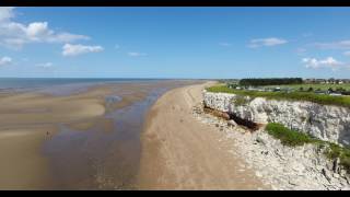 Cinematic Drone Flight Over Hunstanton Norfolk Coast 4K [upl. by Elyk]