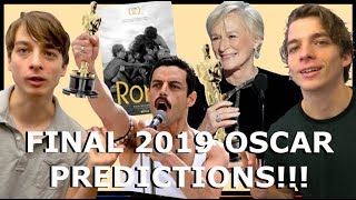 FINAL 2019 Oscar WINNER Predictions [upl. by Iror]