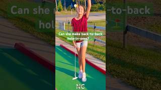 Can she make backtoback holeinones minigolf holeinone [upl. by Aral440]