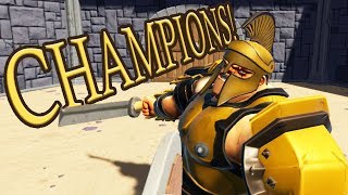 GORN  Defeating The Golden Gorn Champion  Lets Play GORN Gameplay  HTC Vive VR Game [upl. by Nashner554]