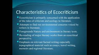 Ecocriticism [upl. by Modestia]