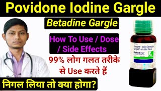 Povidone Iodine gargle  betadine gargle how to use  povidone iodine gargle uses [upl. by Svend]