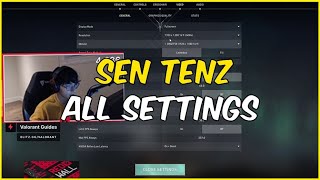 VALORANT SEN TENZ ALL SETTINGS 2021 CrosshairSensitivityVideoGeneral [upl. by Kenta]