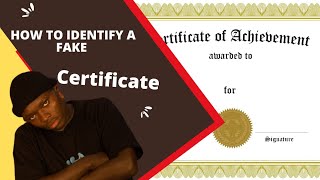 HOW TO IDENTIFY A FAKE KCSE CERTIICATE [upl. by Franny]