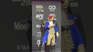 Colby Covington amp Leon Edwards Separated by Security Face Off  UFC 296 [upl. by Ahsieit]