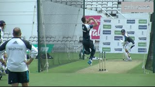 James Anderson and Chris Woakes bowl serious pace in the nets [upl. by Anelaf]