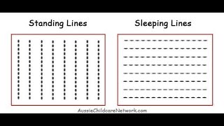 HOW TO DRAW STANDING LINE SLEEPING LINE  BASIC WRITING  KIDS LEARNING  NURSERY KIDS [upl. by Ellenrad]