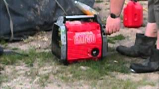 Honda EM650 Generator cold start demo [upl. by Novla]