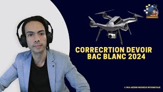 Correction devoir Bac blanc 2024 SC  Math  Technique [upl. by Aerdnaz]