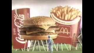 McDonalds  Double Quarter Pounder with Cheese Extra Value Meal commercial  1994 [upl. by Ameer]