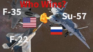 F22 vs Su57 vs F35  Fighter jet Comparison [upl. by Adne]