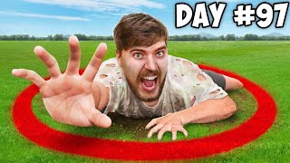 Survive 100 Days In Circle Win 500000  mrbeast viral mrbeasttrendingvirals [upl. by Lirrehs]