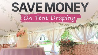 BUDGET WEDDING HOW TO DRAPE A TENT DIY GUIDE 😍 [upl. by Laeynad]