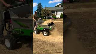 Laying sand HEAVY in this yard lawnlevel sandspreader [upl. by Anniroc]