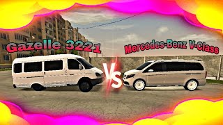 БИТВА ЛЕГЕНД Gazelle 3221 VS MercedesBenz VClass W447 Гонка  Black Russia feat терпилкин [upl. by Tena983]