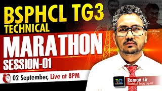 BSPHCL TG3  Technical Marathon Session for BSPHCL TG3 by Raman Sir  BSPHCL TG3 Marathon Session1 [upl. by Dorej]