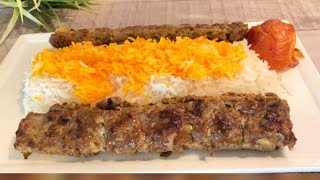 পার্সিয়ান কাবাব quotকোবিদেহquot রেসিপি  Persian Kebab Koobideh  Frypan Kabab [upl. by Wendye54]