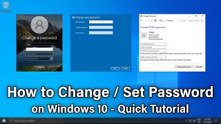 How to Change or Remove User Password on Windows 10  Quick Tutorial [upl. by Redmund374]