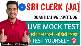 SBI CLERK PRE 2023  Quant Live MOCK TEST  Vikas Jangid [upl. by Leif]