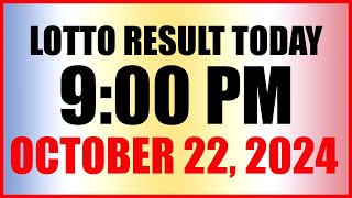 Lotto Result Today 9pm Draw October 22 2024 Swertres Ez2 Pcso [upl. by Stringer]