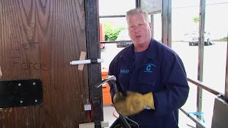 Setting the Halligan on OutwardOpening Doors 5806227285001 [upl. by Seem]