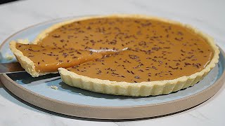 Old School Caramel Tart CLASSIC BRITISH school Dessert [upl. by Bride103]