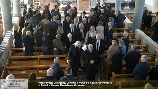 Peadar Brady Corragarry Cootehill amp Drung  Funeral Mass from St Patrick’s Church Maudabawn [upl. by Otokam]