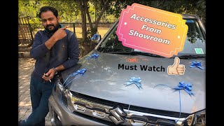 Accessories Of Our Vitara Brezza Installed From Showroom  Accessories With Price  Must Watch Video [upl. by Rutherfurd]