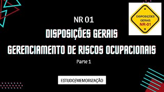 NR 01  DISPOSIÇÕES GERAIS e GERENCIAMENTO DE RISCOS OCUPACIONAIS nr1 normasregulamentadoras [upl. by Aurea]